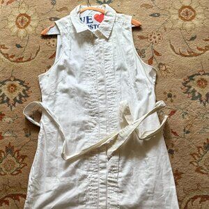 Banana Republic fully lined White Shirt Dress, Size 10
